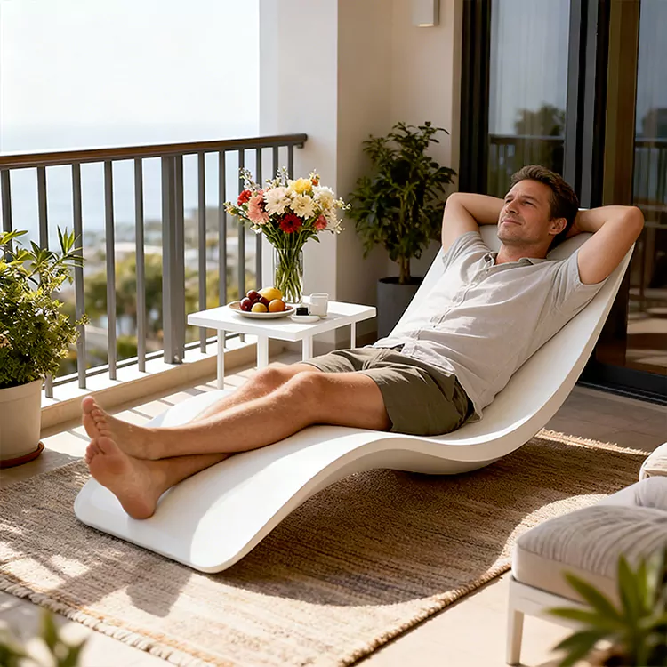 S Shaped All Weather FRP Daybed
