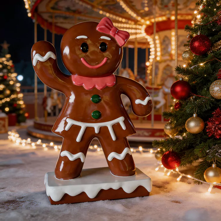 FRP Giant Gingerbread Man Sculpture